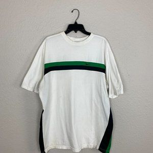 Vintage Nike Y2K Silver Tag Striped Shirt